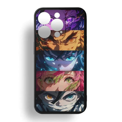 Custodia Nera iPhone 14, Pro, Max, Plus Protezione Slim Black Demon Slayer Kimetsu no yaiba