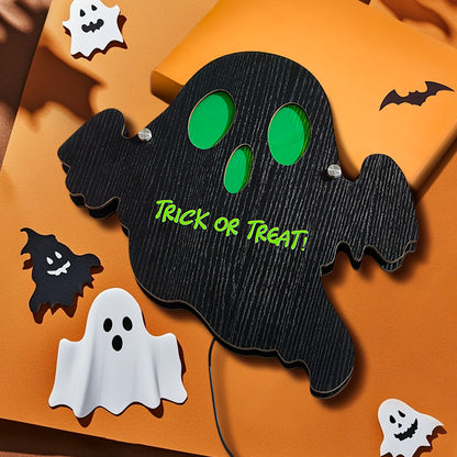 Luce Notturna Fantasmino Trick or Treat Personalizzata Nome Testo Frase Regalo Halloween