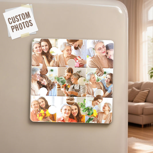 Magnete Puzzle Personalizzato con Foto idea regalo lui lei mamma papà nonni