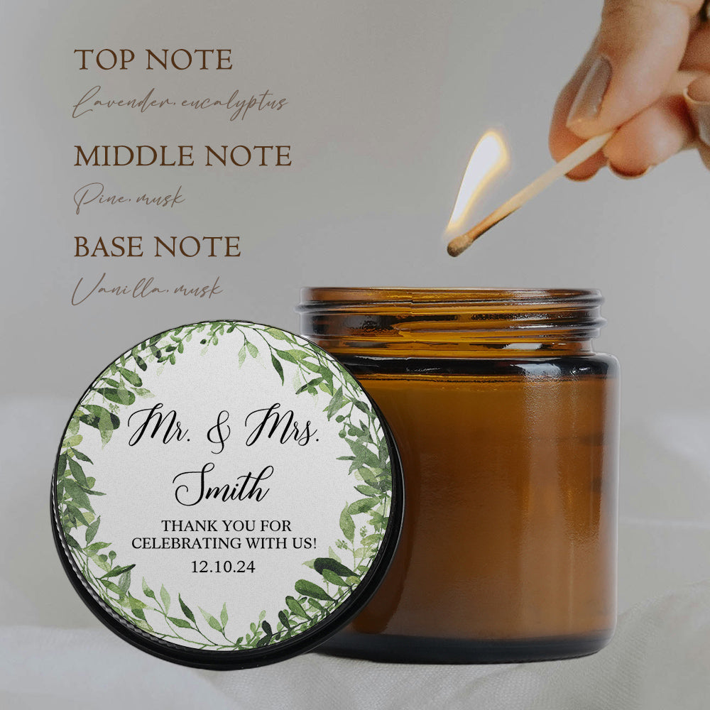 Candela Mason Jar Personalizzate Bomboniere Matrimonio Country Chic Nozze Nomi Sposi