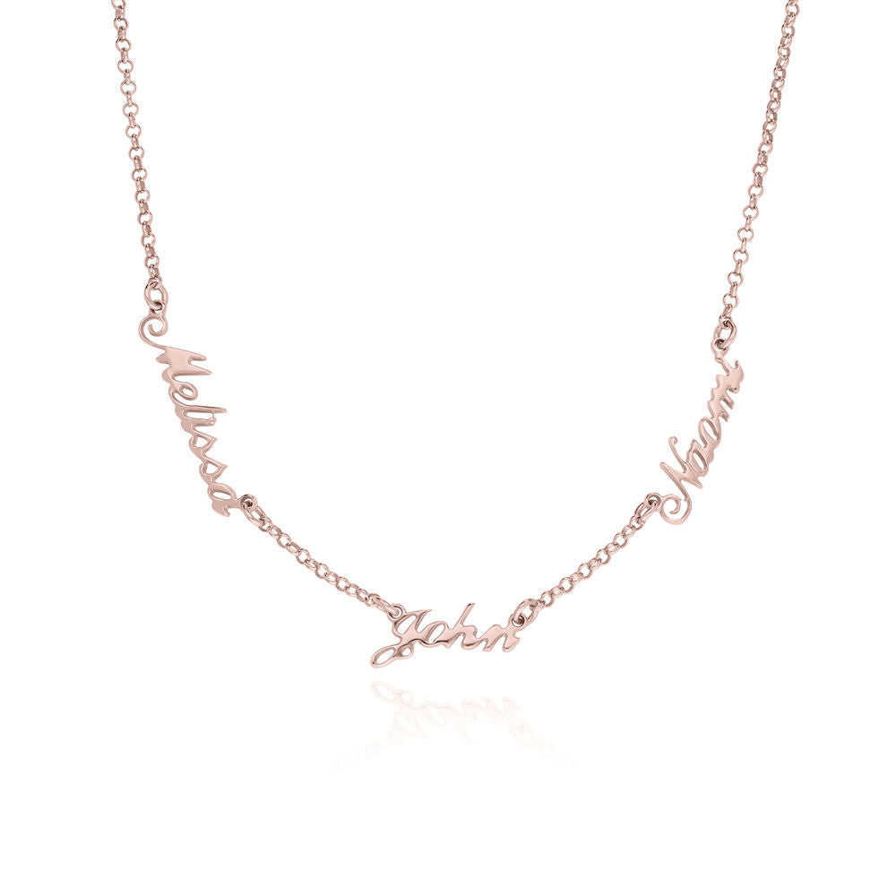 Collana Personalizzata con 2-4 Nomi Famiglia in Argento S925