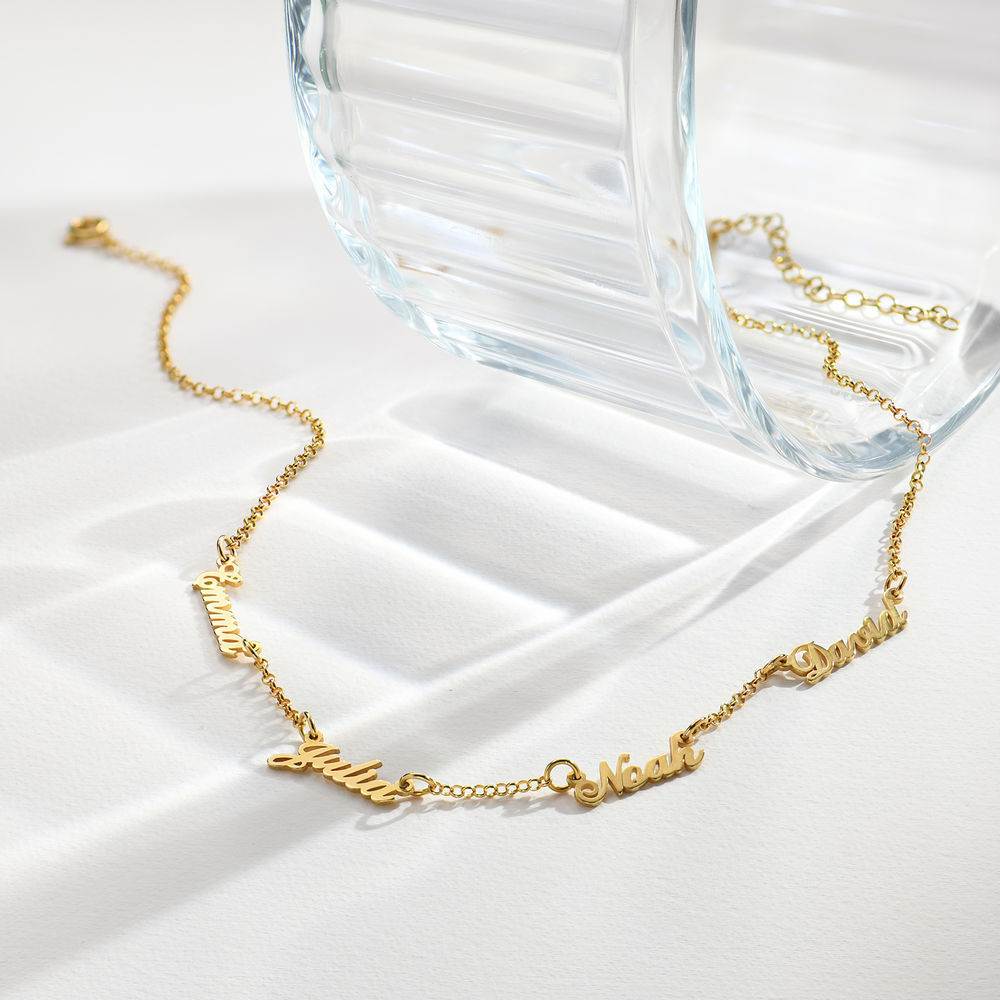 Collana Personalizzata con 2-4 Nomi Famiglia in Argento S925