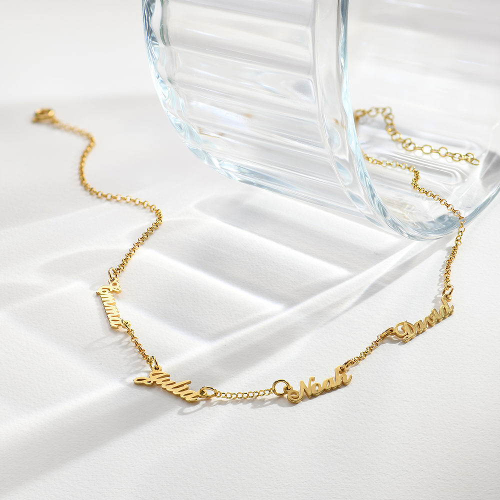 Collana Personalizzata con 2-4 Nomi Famiglia in Argento S925