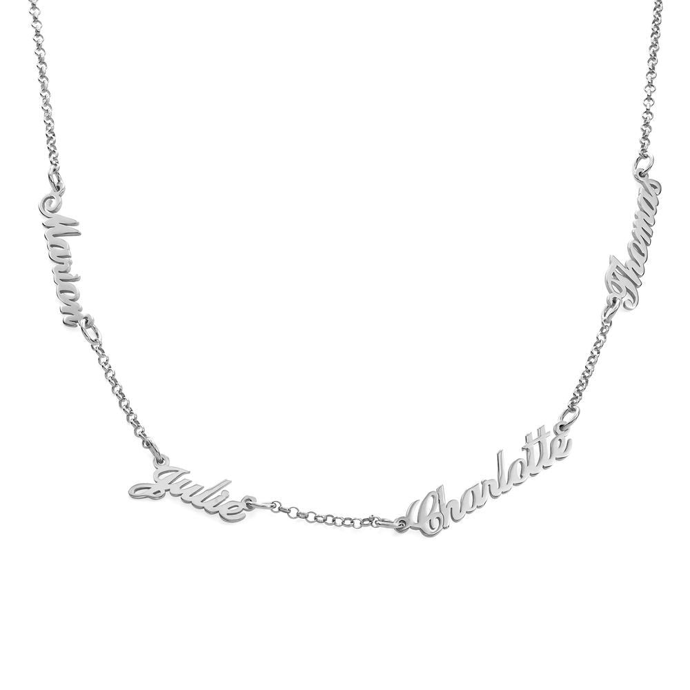 Collana Personalizzata con 2-4 Nomi Famiglia in Argento S925