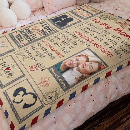 Coperta Personalizzata con Foto per Mamma o Papà| Regalo Lettera d'Amore
