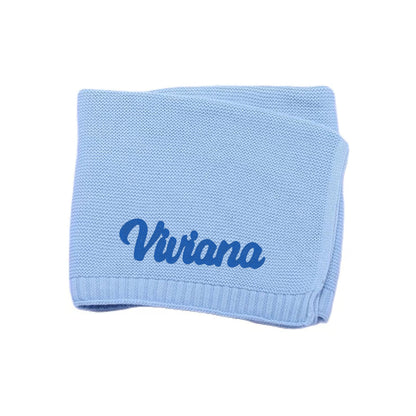 Copertina Neonato Personalizzata con Nome Ricamato Regalo Nascita Elegante