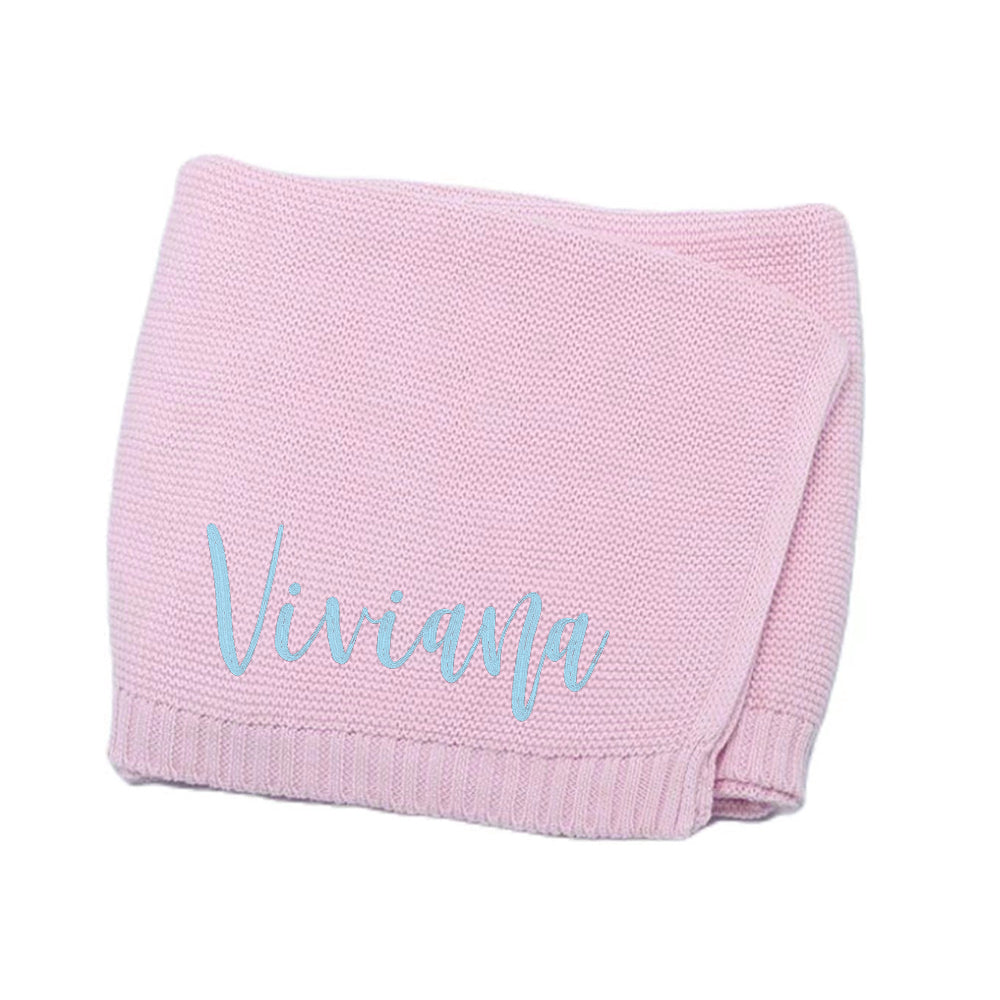 Copertina Neonato Personalizzata con Nome Ricamato Regalo Nascita Elegante