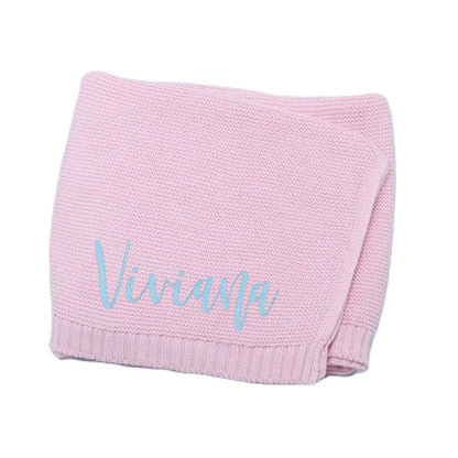 Copertina Neonato Personalizzata con Nome Ricamato Regalo Nascita Elegante