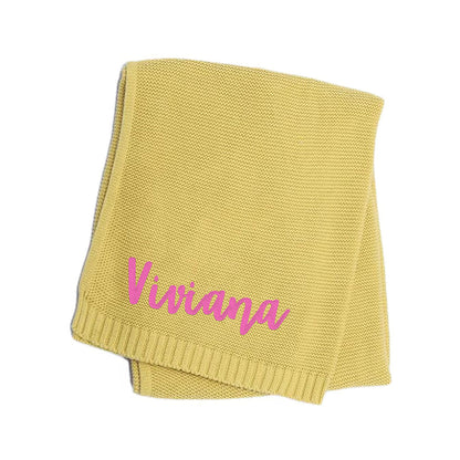Copertina Neonato Personalizzata con Nome Ricamato Regalo Nascita Elegante