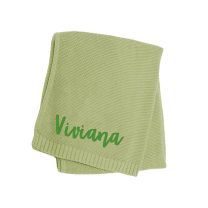 Copertina Neonato Personalizzata con Nome Ricamato Regalo Nascita Elegante