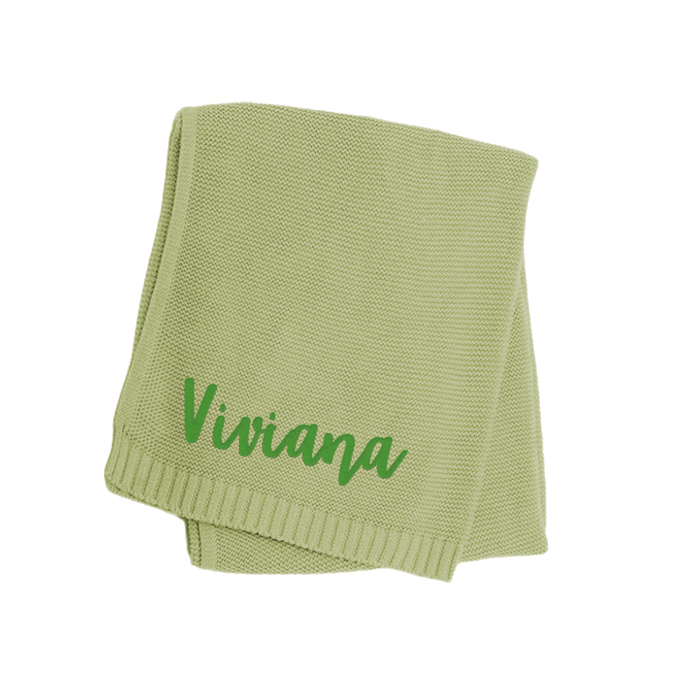 Copertina Neonato Personalizzata con Nome Ricamato Regalo Nascita Elegante