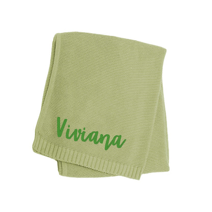 Copertina Neonato Personalizzata con Nome Ricamato Regalo Nascita Elegante