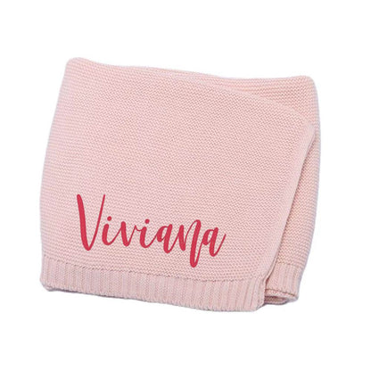 Copertina Neonato Personalizzata con Nome Ricamato Regalo Nascita Elegante