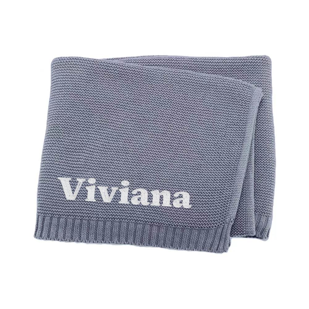 Copertina Neonato Personalizzata con Nome Ricamato Regalo Nascita Elegante