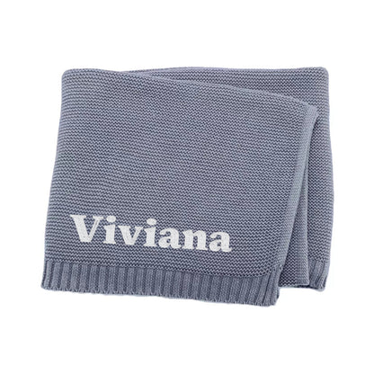 Copertina Neonato Personalizzata con Nome Ricamato Regalo Nascita Elegante