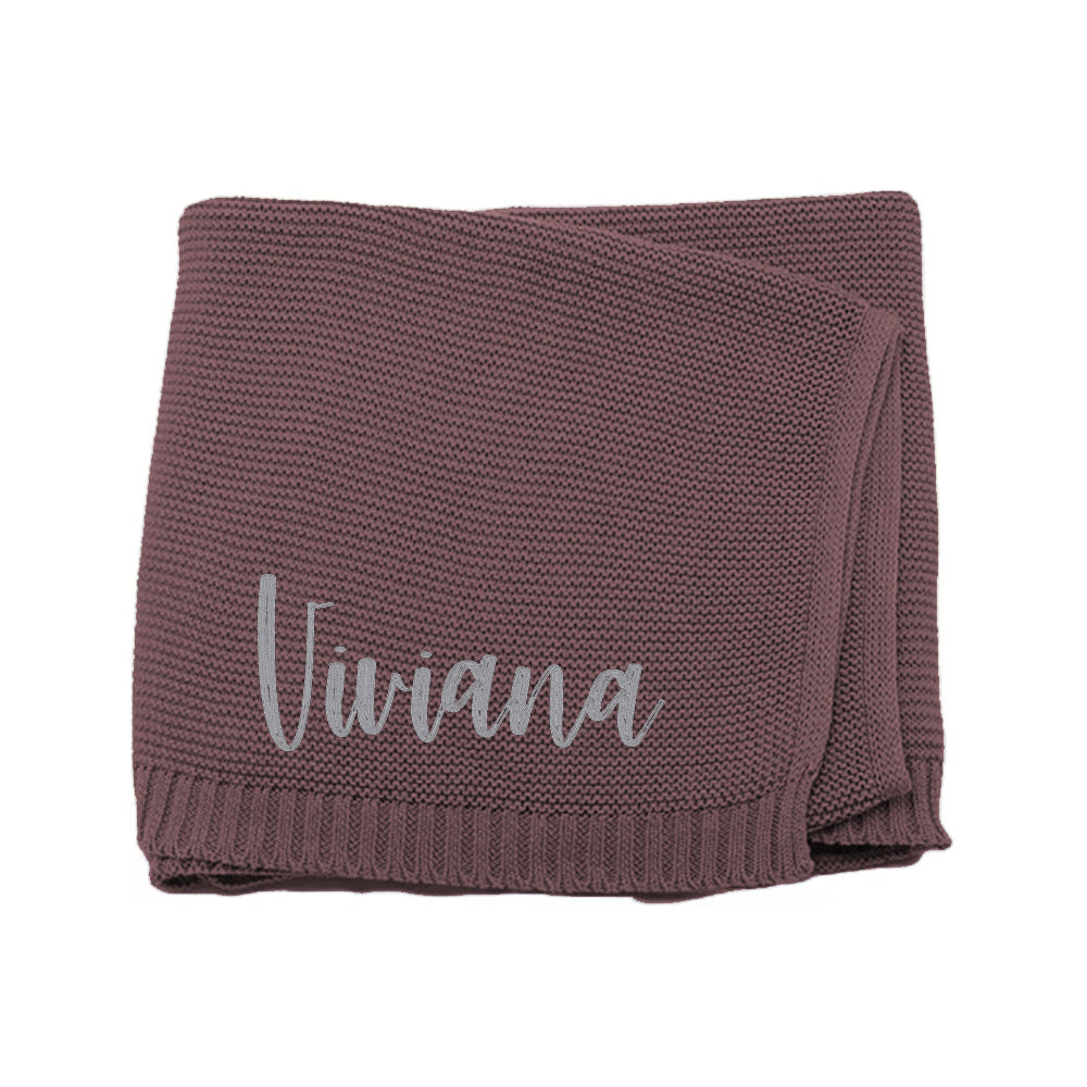 Copertina Neonato Personalizzata con Nome Ricamato Regalo Nascita Elegante