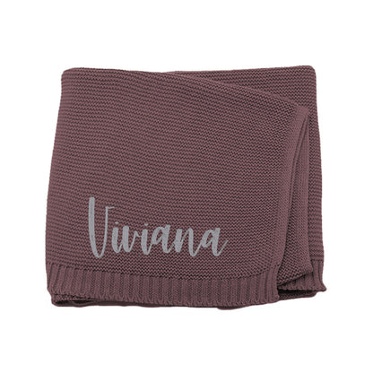 Copertina Neonato Personalizzata con Nome Ricamato Regalo Nascita Elegante