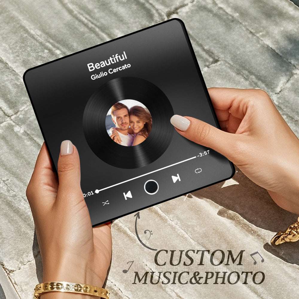 FridgeBeats 4.0 Pro Calamita Musicale con Speaker e Cornice Nera personalizzata foto