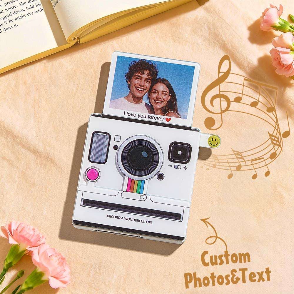 Calamita interattiva "Instant" Musicale con Foto e Luci | Regalo Unico Personalizzato papà