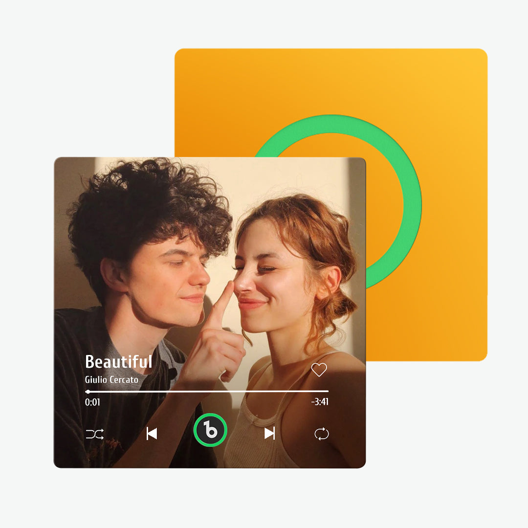 FridgeBeats 4.0: Magnete Musicale Personalizzato senza Cornice idea regalo mamma papà lei lui