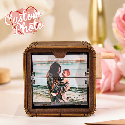 Flipbook Meccanico Personalizzato 8/16 Foto | Album a Manovella con Luci mamma