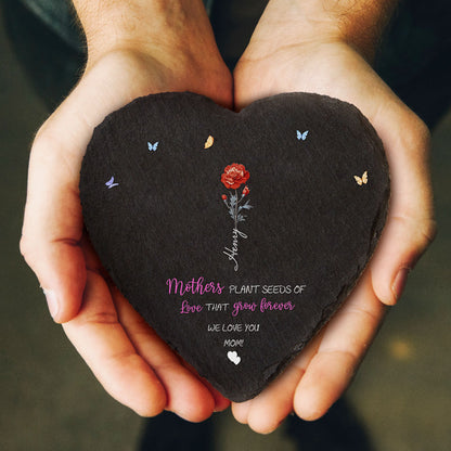 Pietra da Giardino Personalizzata Fiori di Nascita Regalo Mamma Nonna