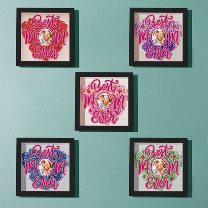 Shadow Box Personalizzata con Fiori e Foto Regalo Festa della Mamma