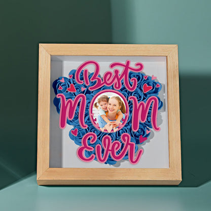 Shadow Box Personalizzata con Fiori e Foto Regalo Festa della Mamma