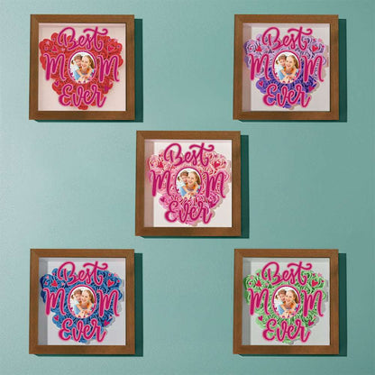 Shadow Box Personalizzata con Fiori e Foto Regalo Festa della Mamma