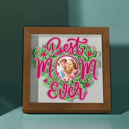 Shadow Box Personalizzata con Fiori e Foto Regalo Festa della Mamma
