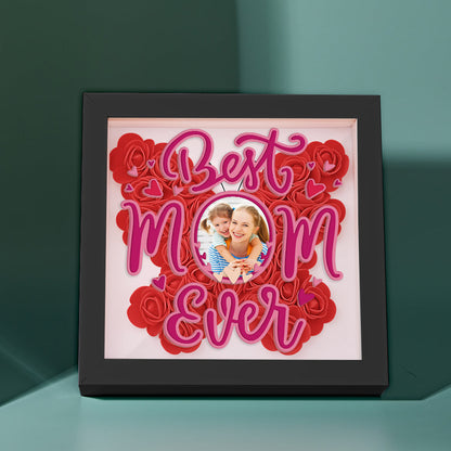 Shadow Box Personalizzata con Fiori e Foto Regalo Festa della Mamma