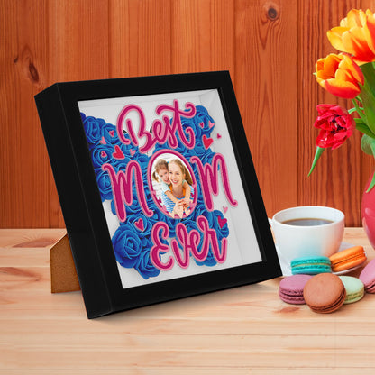 Shadow Box Personalizzata con Fiori e Foto Regalo Festa della Mamma