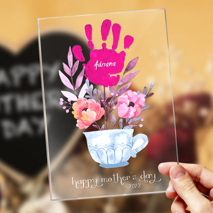 Lampada LED Impronte Personalizzata Regalo Mamma con Nomi e Data