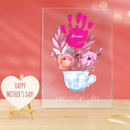 Lampada LED Impronte Personalizzata Regalo Mamma con Nomi e Data