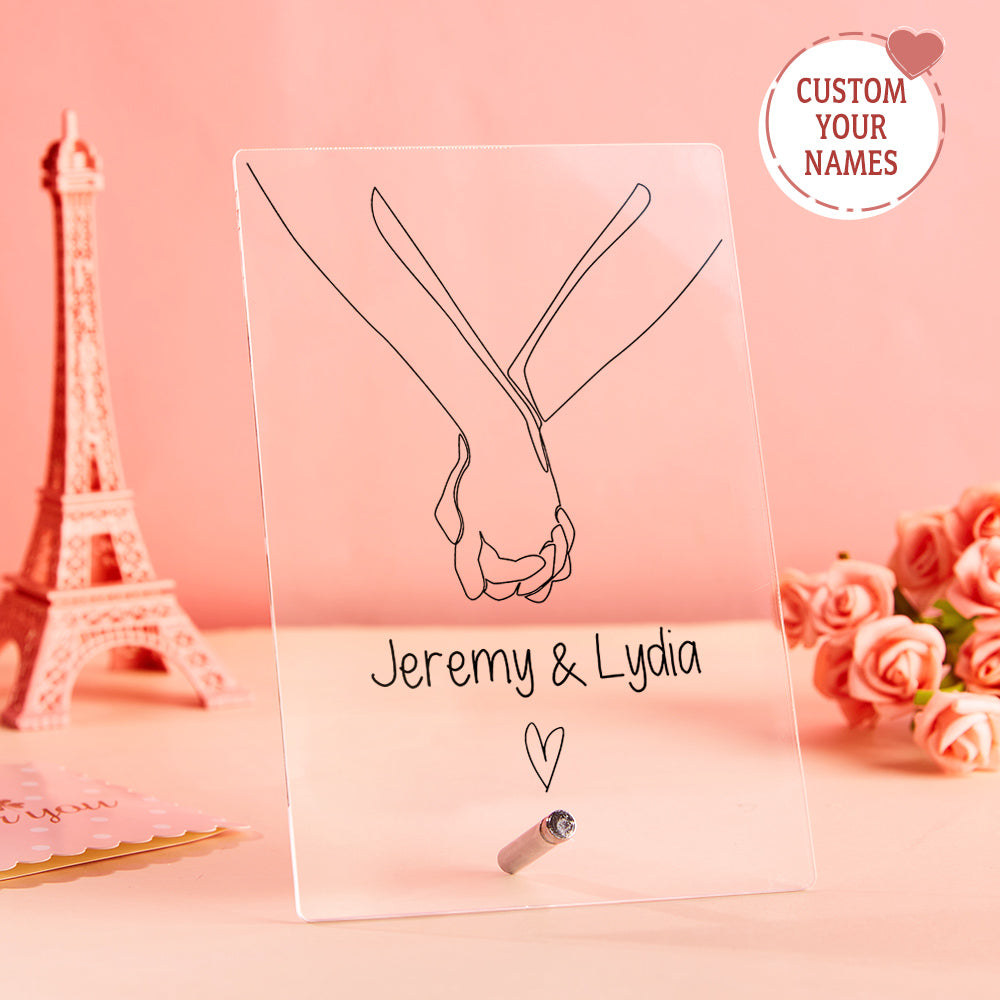 Targa Benvenuto Nozze Acrilico Personalizzata Plexiglass Nomi Regalo Matrimonio e Anniversario