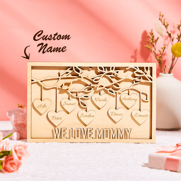 Targa Albero della Famiglia Incisa Regalo Mamma Personalizzato