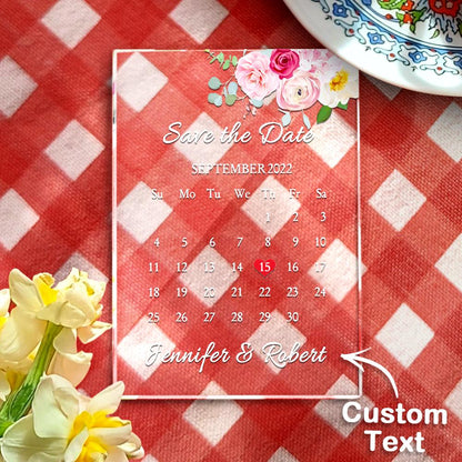 Targa Save The Date Nozze Matrimonio in Acrilico Plexiglass Regalo Sposi Personalizzato