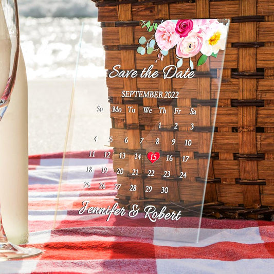 Targa Save The Date Nozze Matrimonio in Acrilico Plexiglass Regalo Sposi Personalizzato