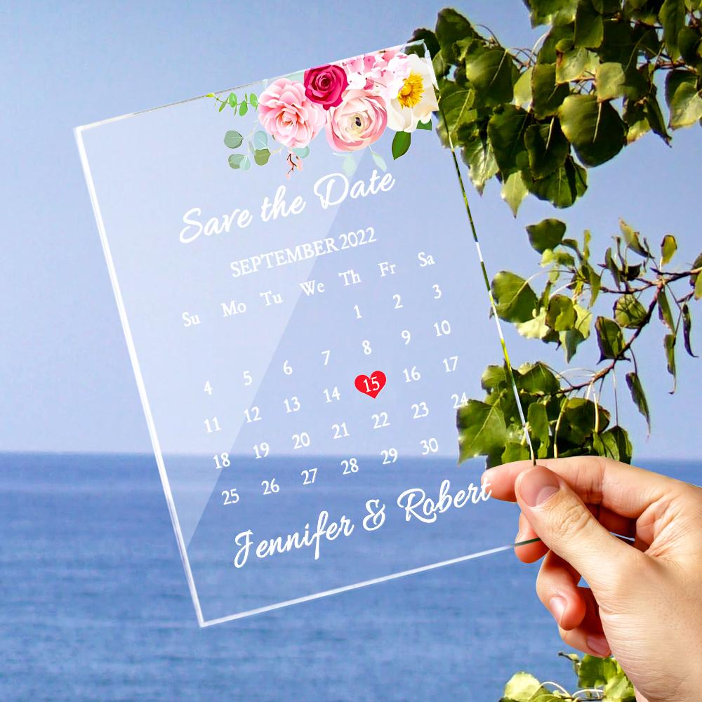 Targa Save The Date Nozze Matrimonio in Acrilico Plexiglass Regalo Sposi Personalizzato