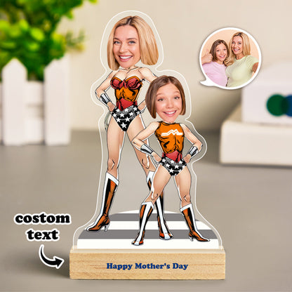 Targa Personalizzata "Super Mamma e Figlia" | Regalo Unico Festa della Mamma
