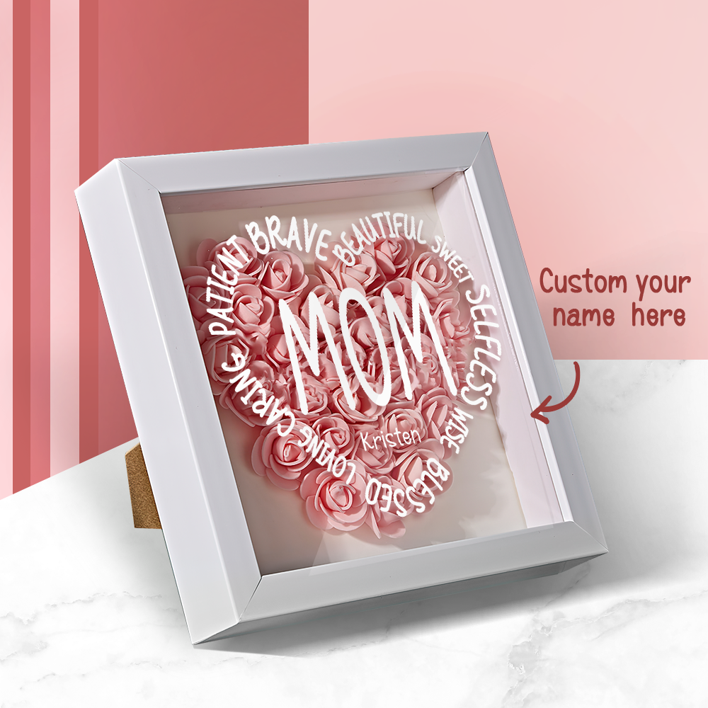 Bouquet Eterno – Cornice Floreale Personalizzata con Nomi