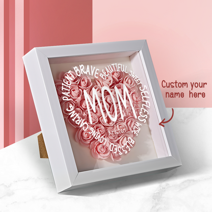 Bouquet Eterno – Cornice Floreale Personalizzata con Nomi