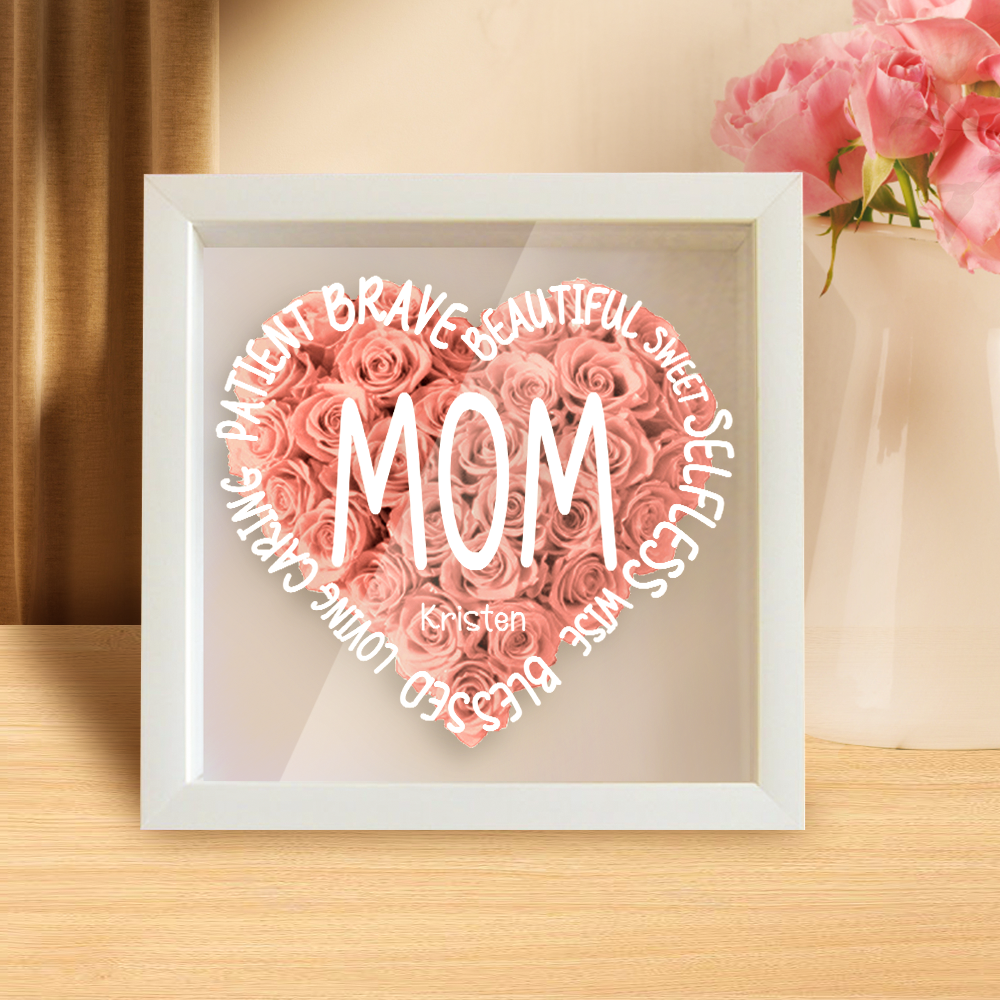 Bouquet Eterno – Cornice Floreale Personalizzata con Nomi