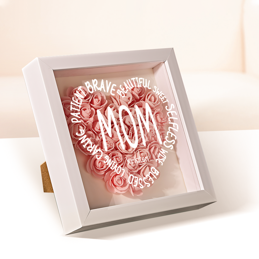 Bouquet Eterno – Cornice Floreale Personalizzata con Nomi
