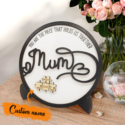 Targhetta Puzzle Personalizzato Festa della Mamma nomi