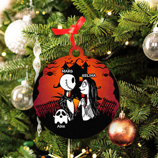 Ornamento Inciso Halloween Personalizzato con Nome Regalo Pallina Natale