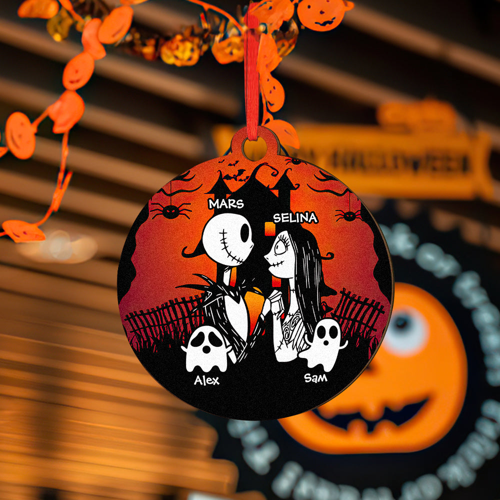 Ornamento Inciso Halloween Personalizzato con Nome Regalo Pallina Natale