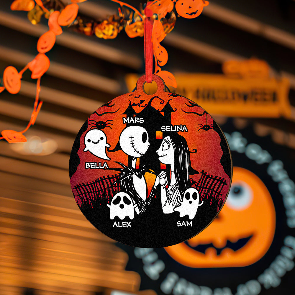 Ornamento Inciso Halloween Personalizzato con Nome Regalo Pallina Natale