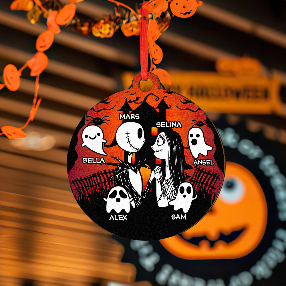 Ornamento Inciso Halloween Personalizzato con Nome Regalo Pallina Natale