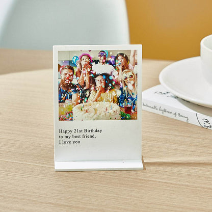 Targa in Acrilico Plexiglass Personalizzata con Foto Regalo Anniversario Compleanno Matrimonio Nozze Comunione